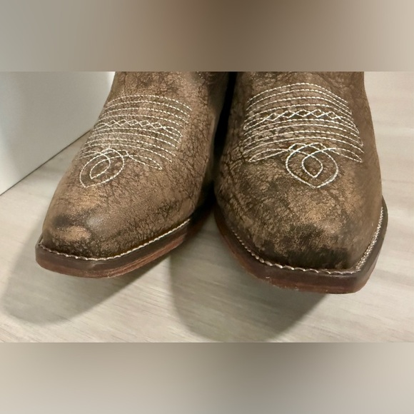 Roper Texas flag short leather boots size 8.5 - Picture 3 of 10